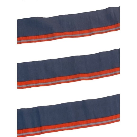 Traffic People Linen Blend Blue Orange Stripe Casual Minimalist Dress Small - Picture 4 of 8